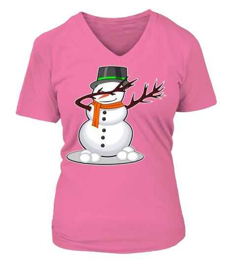 Snowman dancing dab Women's V-Neck T-shirt