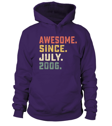 awesome since july 2006 hipster Men's Hoodie