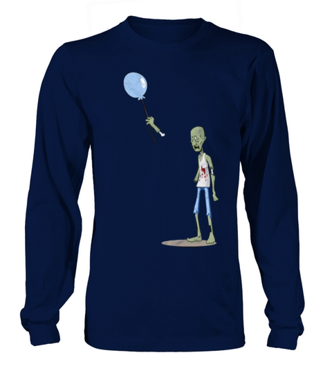 Zombie Balloon Funny Zombies Men's Long Sleeve