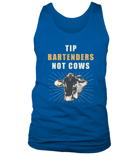 Funny Cow - Tip Bartenders Not Cows Men's Tank Top