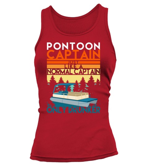 Funny Vintage Retro Pontoon Captain Drunker Women's Tank Top