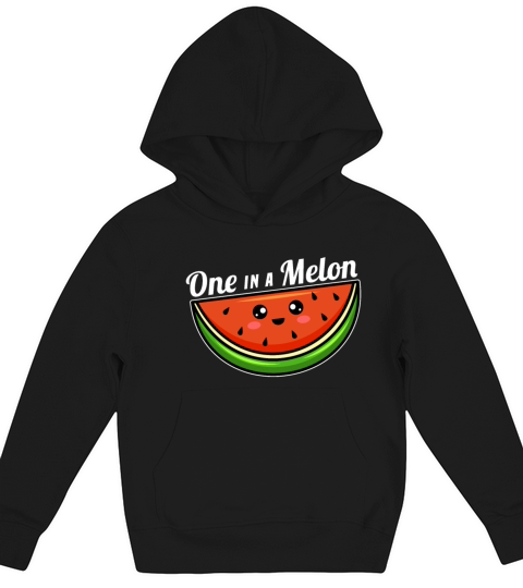 One in a Melon Party funny Family Watermelon gift Kids Hoodie