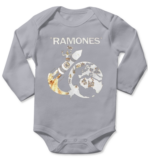 Ramones Rocket Earth Long Sleeve Baby One-Piece