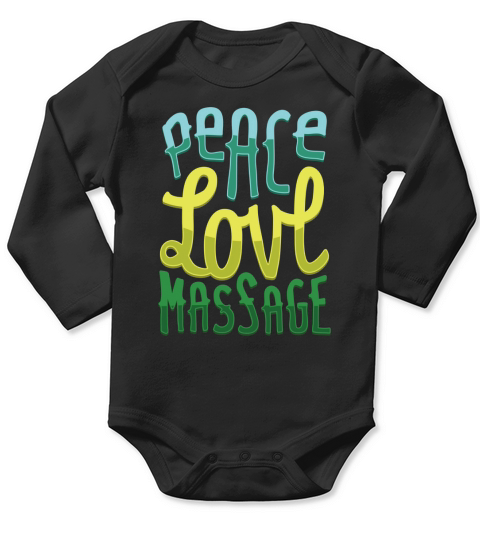 Peace Love Massage For Massage Therapists  - Ladies Flowy Tank Long Sleeve Baby One-Piece