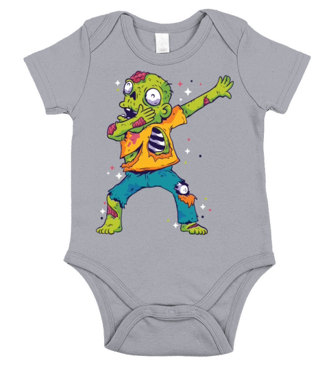 Dabbing Zombie Shirt Halloween Girls Boys Kids Dab Short Sleeve Baby One-Piece