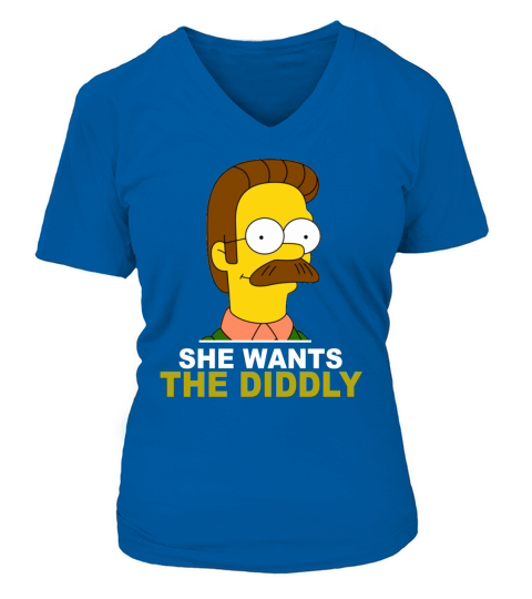 Ned Flanders she wants the Diddly V-neck T-Shirt Woman