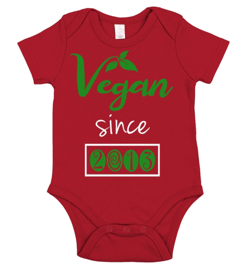 Vegan since 2013 Short Sleeve Baby One-Piece