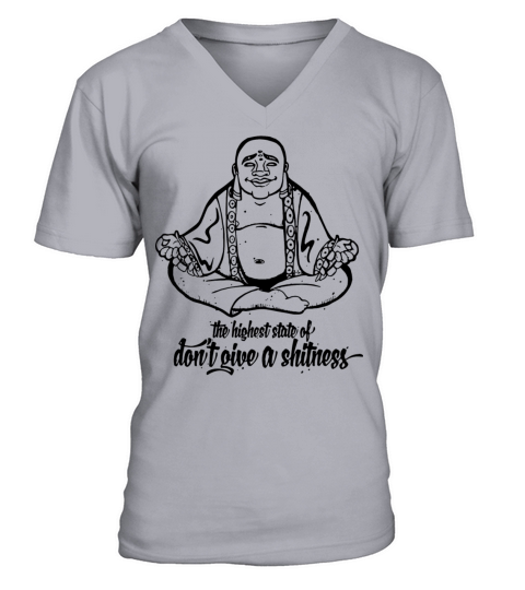 BUDDHA Yoga Buddhism Om Meditation Spiritual Indie Men's V-Neck T-shirt