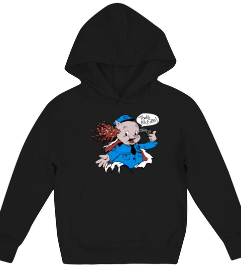 Joe Joegan Porky Pig Thats All Folks Kids Hoodie