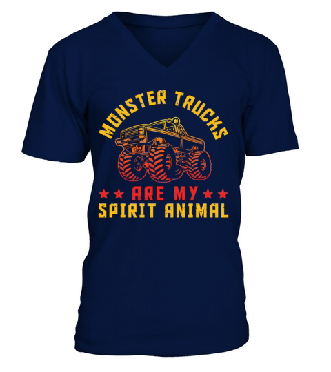 Retro Vintage Monster Trucks Are Men's V-Neck T-shirt