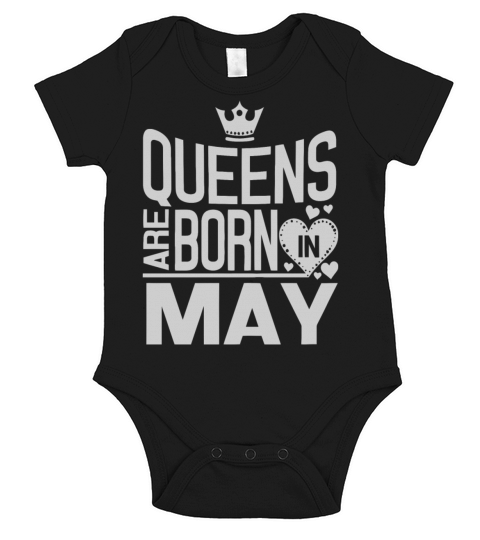 Queens are born in May shirt Short Sleeve Baby One-Piece