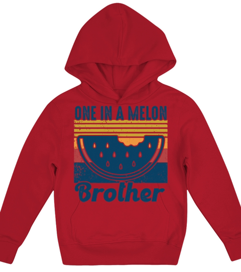 Family summer Watermelon Vintage One In A Melon Kids Hoodie