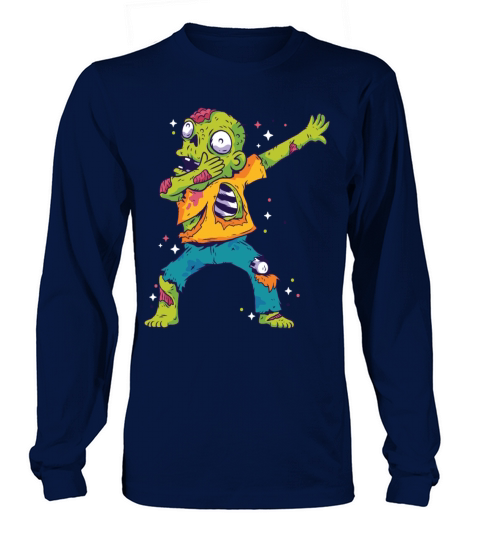Dabbing Zombie Shirt Halloween Girls Boys Kids Dab Women's Long Sleeve