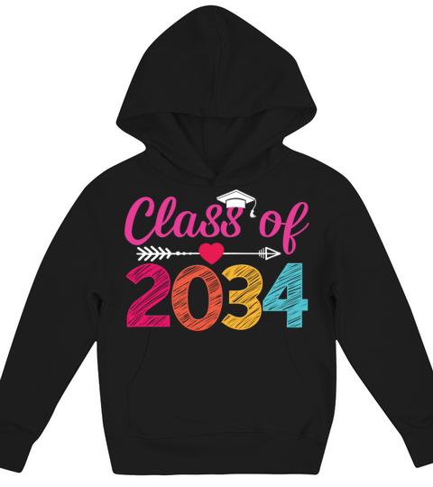 Kindergarten Class of 2034 Kids Hoodie