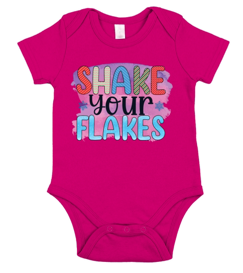 Shake your flakes winter 2021 fashion and gift Short Sleeve Baby One-Piece