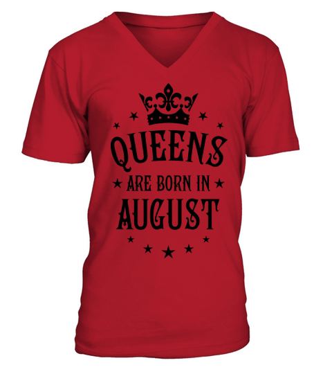 20 Queens are born in August Crown Woman Men's V-Neck T-shirt
