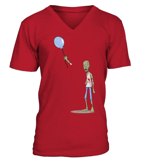 Zombie Balloon Funny Zombies Men's V-Neck T-shirt