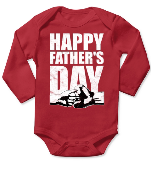 Father Son Fathers Day Papa Happy Fathers Day Long Sleeve Baby One-Piece