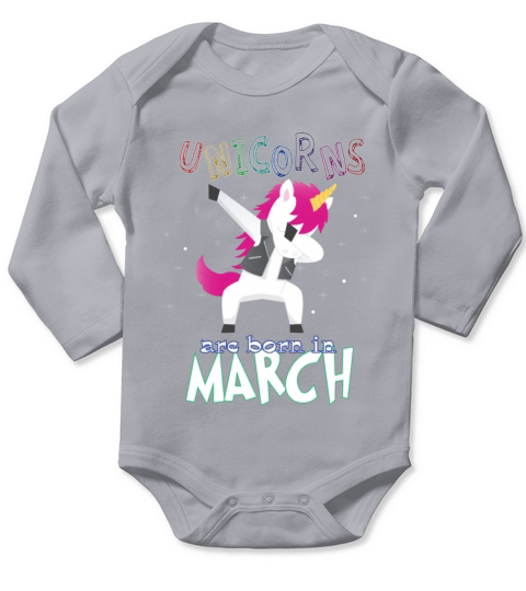 Born March Long Sleeve Baby One-Piece