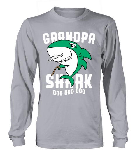 Grandpa Shark Doo Doo Doo Halloween Christmas Gift Men's Long Sleeve