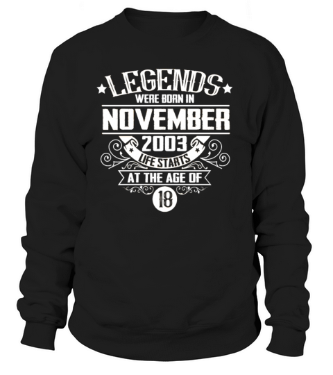 Legends were born in November 2003 Women's Sweatshirt