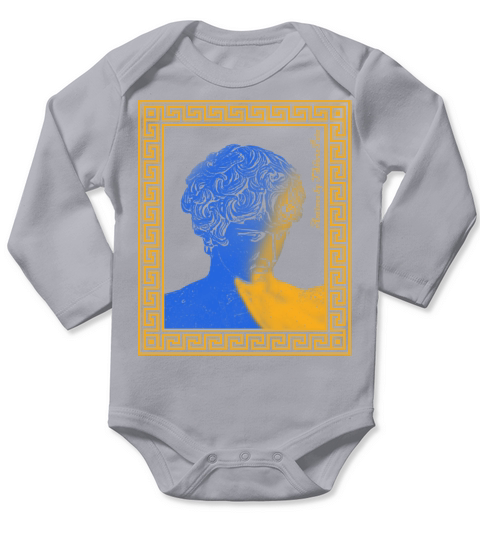 Antinoo yellow and blue Long Sleeve Baby One-Piece