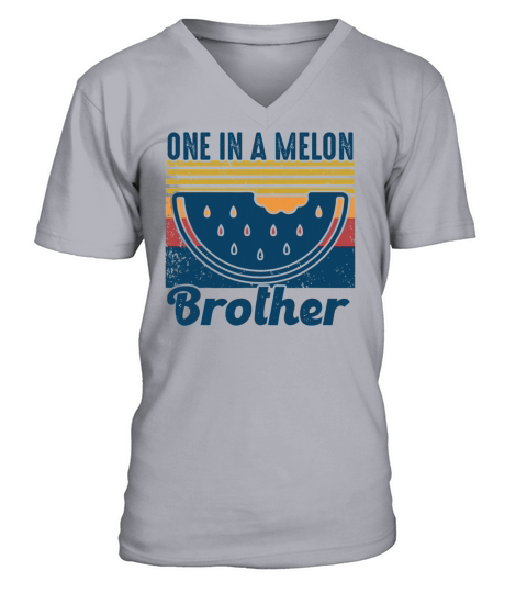 Family summer Watermelon Vintage One In A Melon Men's V-Neck T-shirt