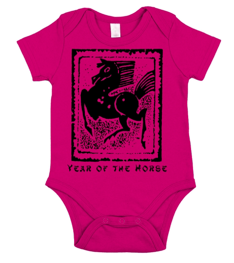 Year of The Horse Short Sleeve Baby One-Piece
