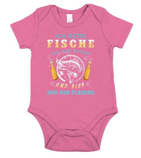 ICH RETTE FISCHE Short Sleeve Baby One-Piece