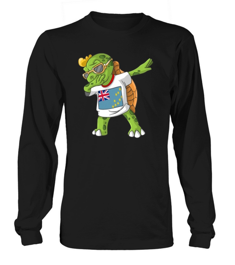 Tuvalu Dabbing Turtle Men's Long Sleeve