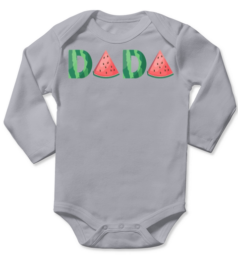 Dada Watermelon Funny Summer Fruit Gift Great Long Sleeve Baby One-Piece