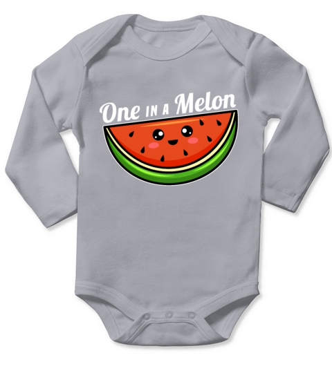 One in a Melon Party funny Family Watermelon gift Long Sleeve Baby One-Piece