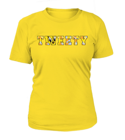 Looney Tunes Tweety Camouflage Typography Women's T-Shirt