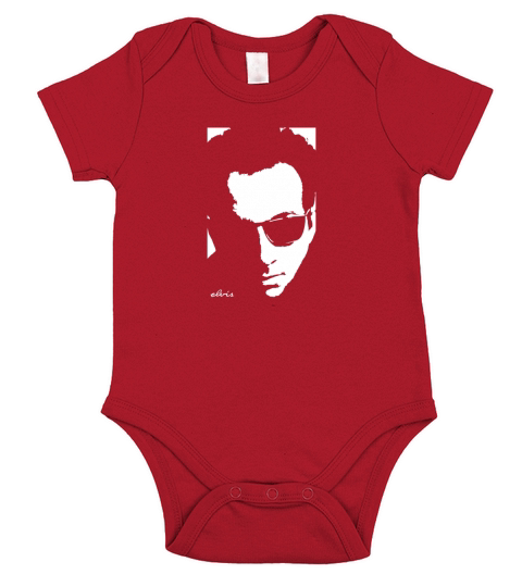 Elvis Costello Portrait  Fan Short Sleeve Baby One-Piece