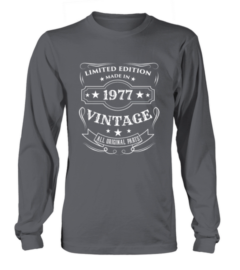 Limited Edition Made In 1977 Vintage Birthday Gift Men's Long Sleeve