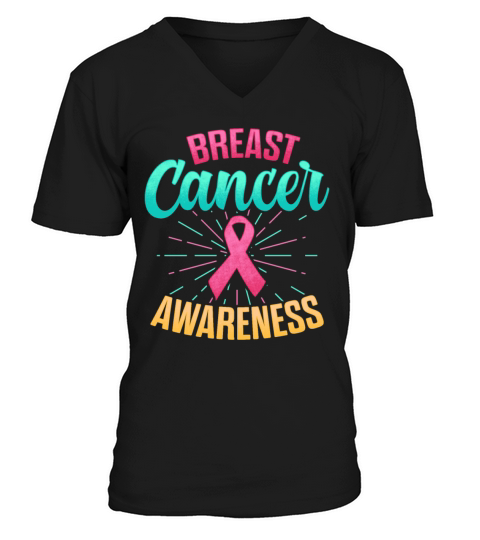 Breast Cancer Awareness Inspiring Life Survivor Men's V-Neck T-shirt