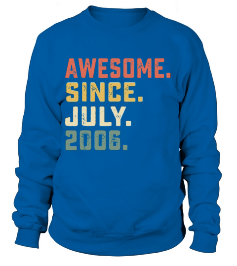 awesome since july 2006 hipster Women's Sweatshirt