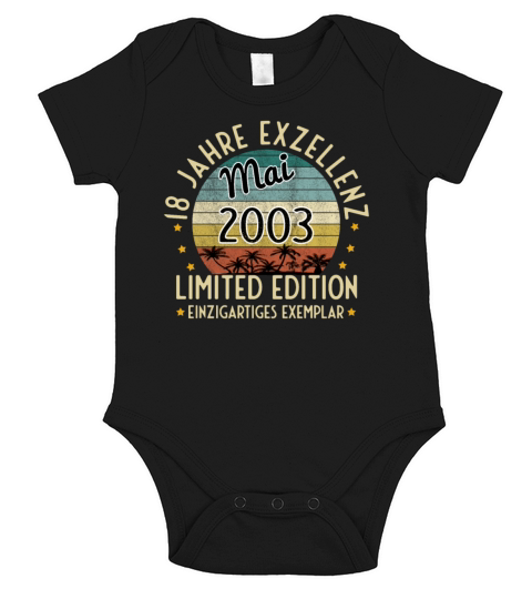 18th Birthday Of Legal Age Limited Edition Design Short Sleeve Baby One-Piece