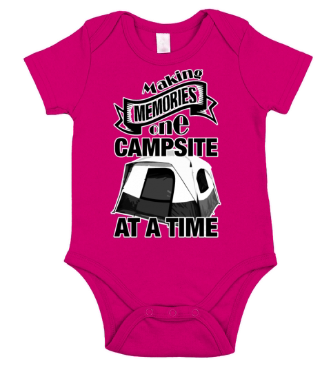Making Memories One Campsite At A Time Tent Hiking Short Sleeve Baby One-Piece