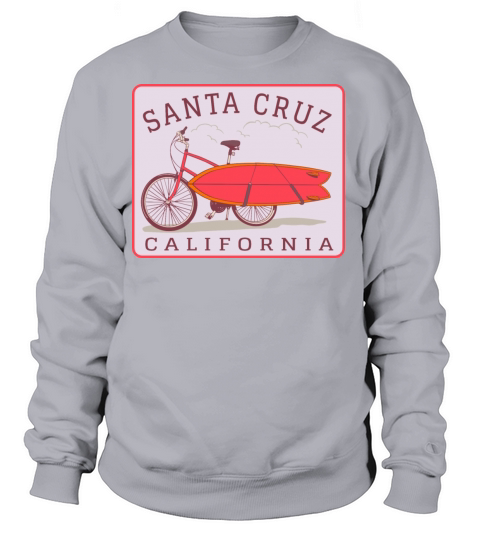 Santa Cruz California Bicycle Surfboard Women's Sweatshirt