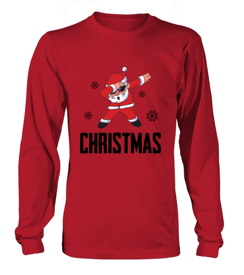Dabbing Santa Claus Men's Long Sleeve
