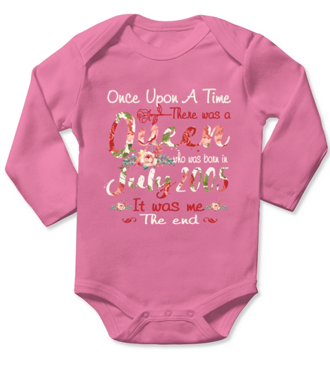 July Girl 2005 T Shirt 14 Years Old 14th Birthday Long Sleeve Baby One-Piece