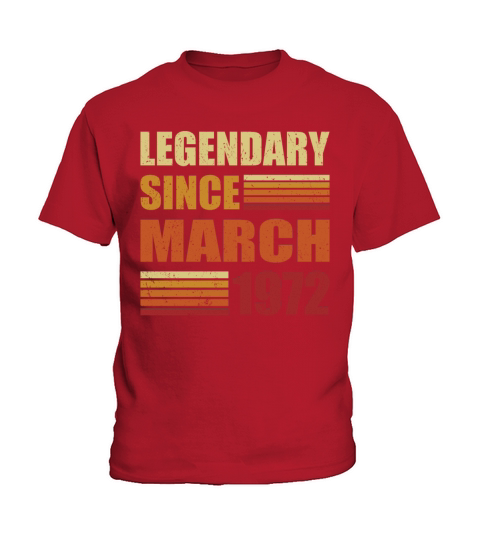50th birthday legendary since march 1972 Kids T-Shirt