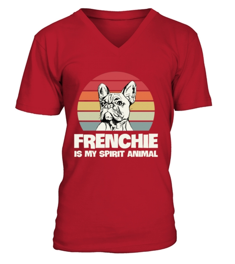 Frenchie is my spirit animal Design for a Frenchie Men's V-Neck T-shirt