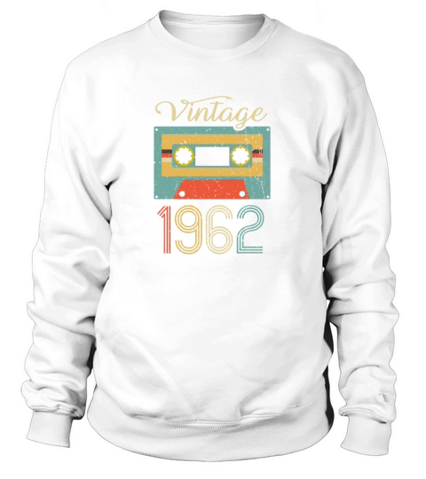 Vintage Cassette 1962 60th Birthday 60 Years Gift Women's Sweatshirt