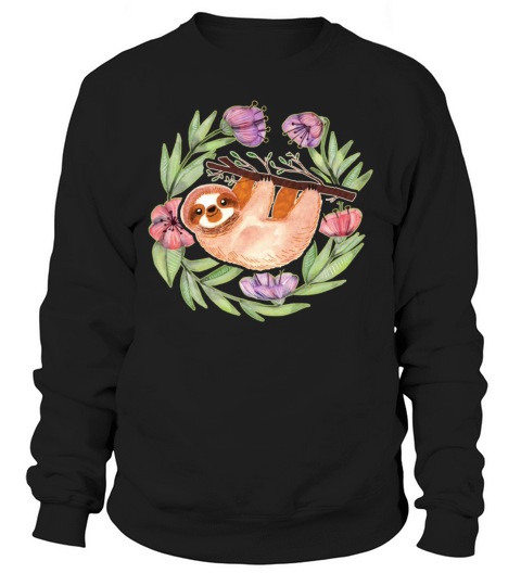 Sloth In Flowers Shirt Men's Sweatshirt