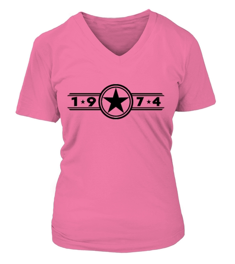 Star of 1974 Women's V-Neck T-shirt