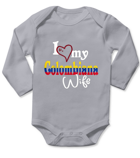 I Love My Colombiana Wife Long Sleeve Baby One-Piece