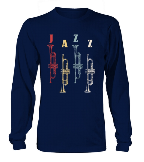 JaZz Trumpet Retro Color Motif Women's Long Sleeve