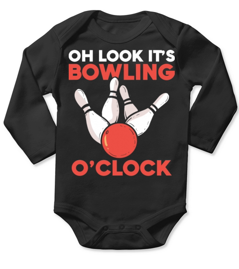 Oh Look Its Bowling OClock bowler bowling team Long Sleeve Baby One-Piece